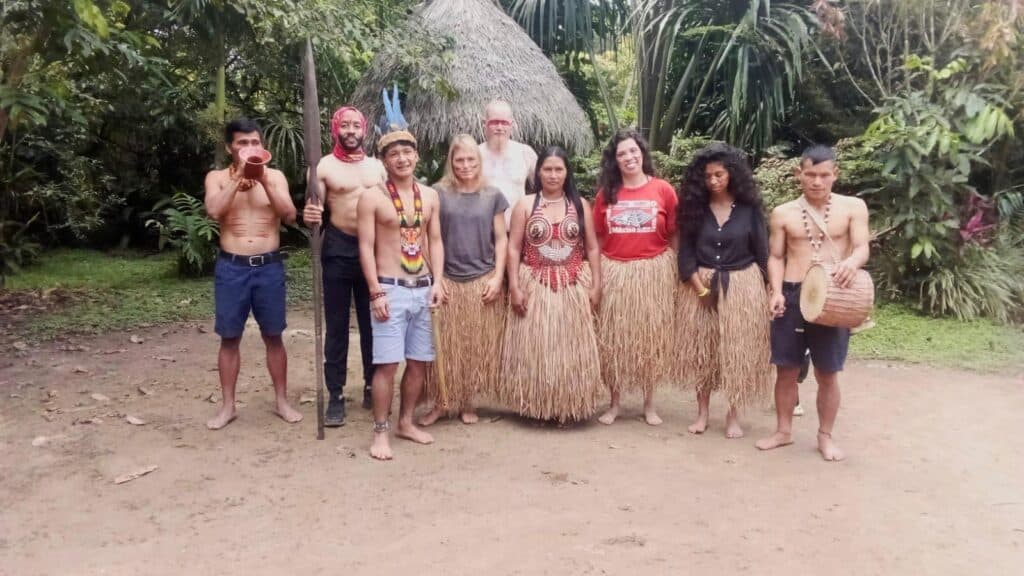 Group of people in traditional clothing outdoors
